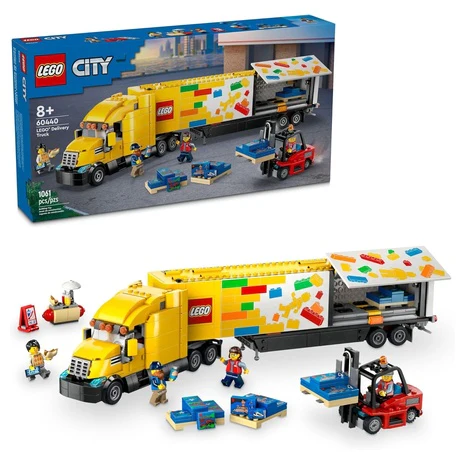 1,061 Piece Lego City Yellow Delivery Truck Set