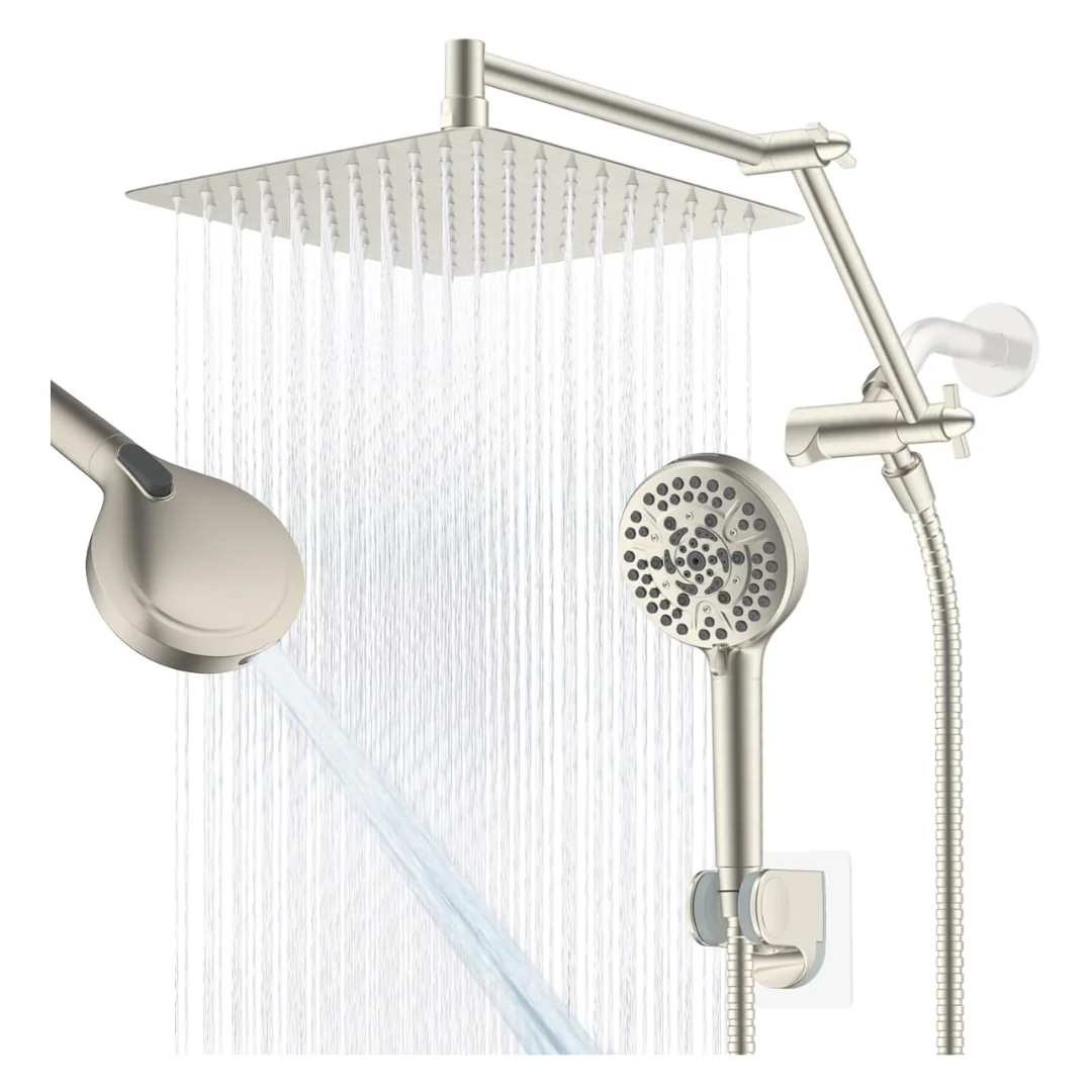 10" High Pressure Rainfall Shower Head With Handheld