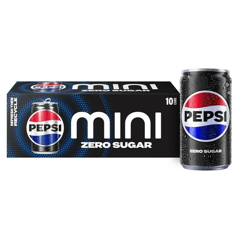 10 Mini Cans Pepsi Zero Sugar