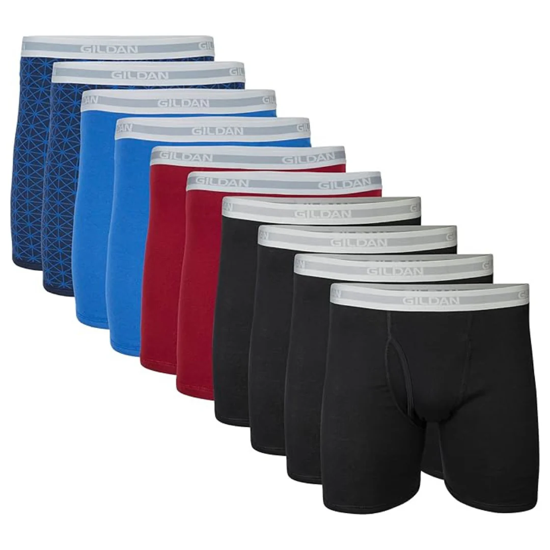 10-Pack Gildan Men's Underwear Boxer Briefs