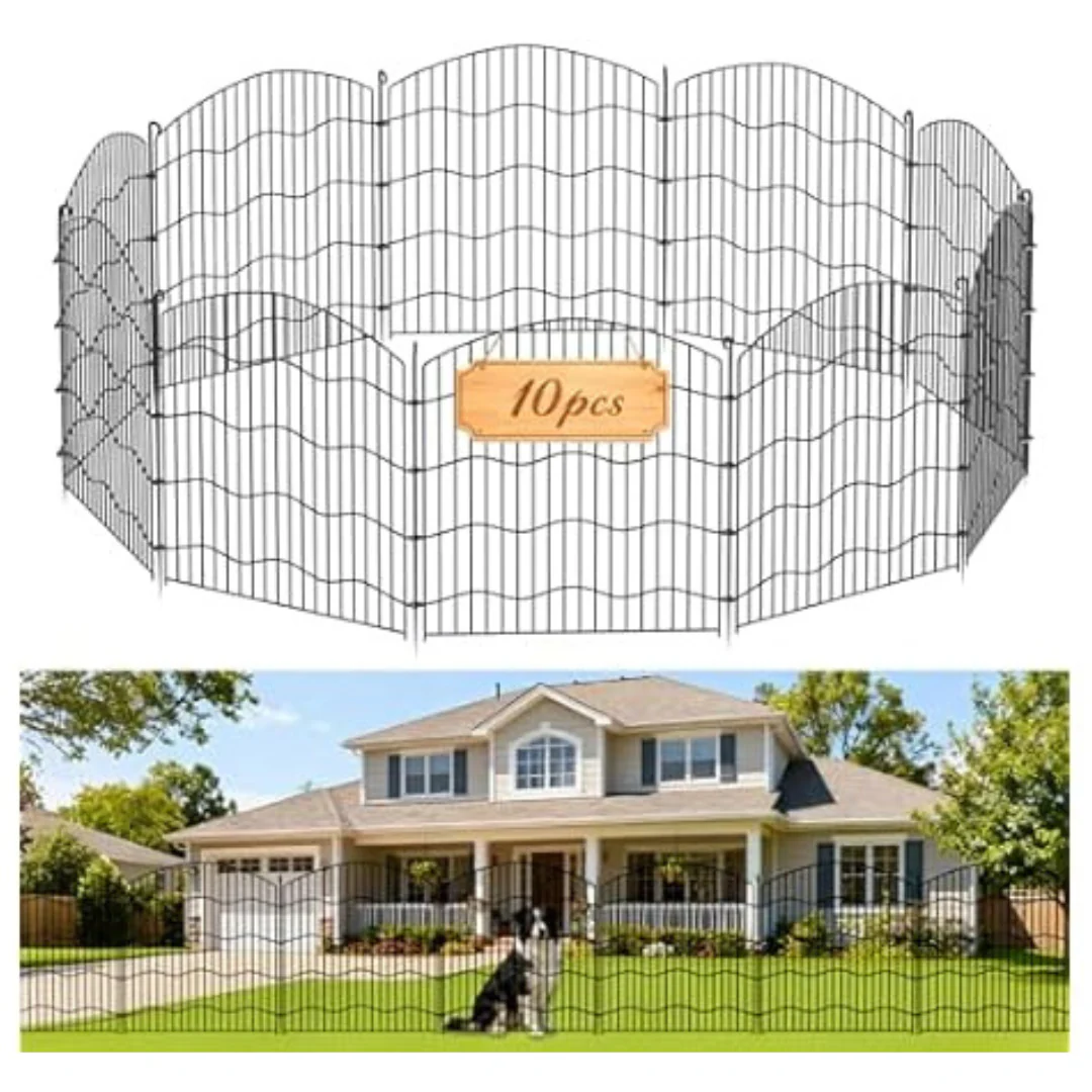 10-Panel Zglaenm 31" x 24ft No Dig Garden Fence