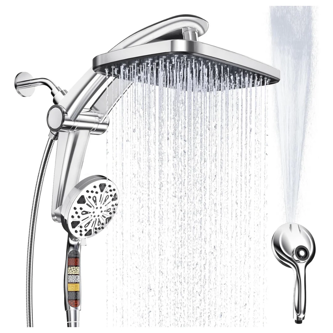 10-Setting High-Pressure Handheld Rain Shower Head