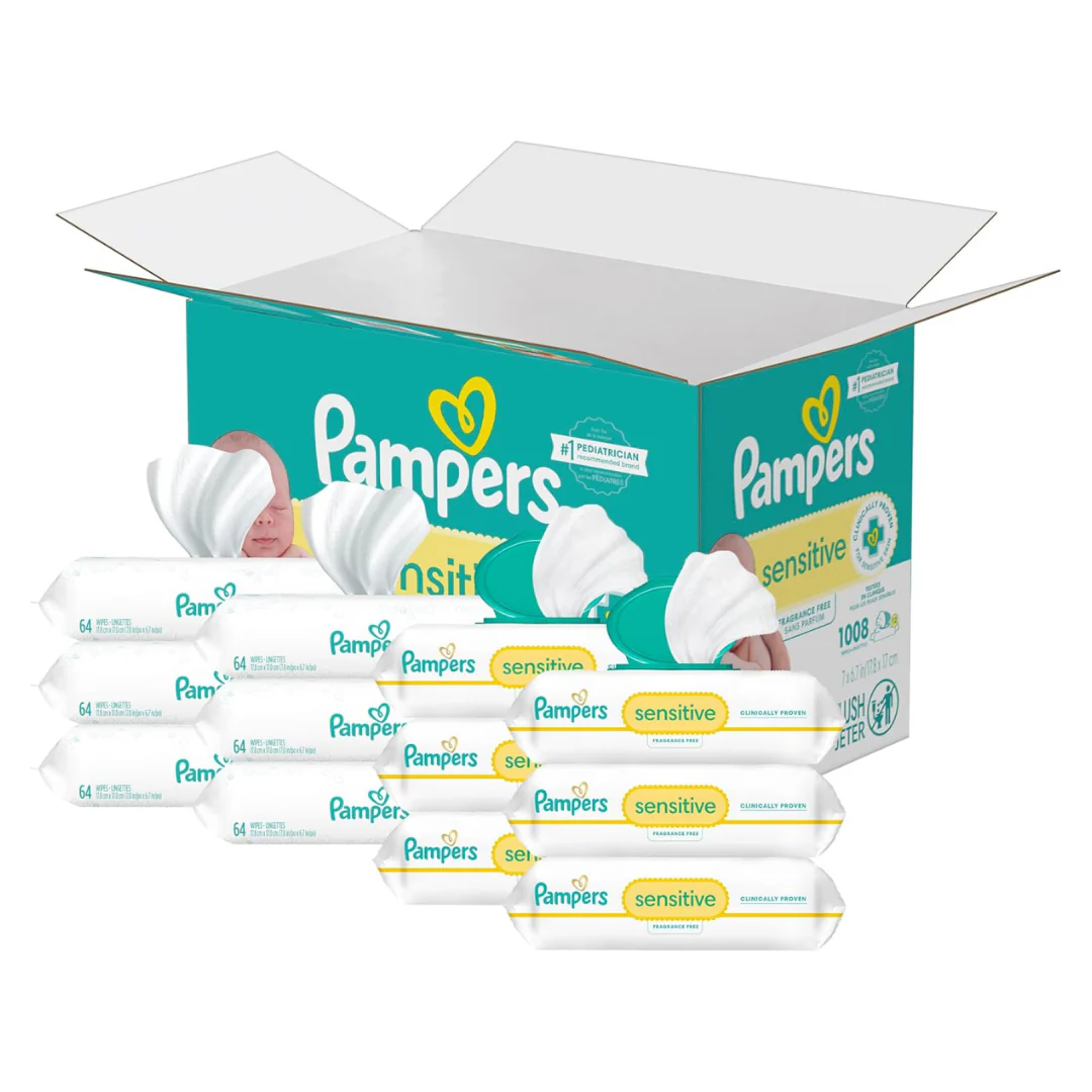 1008-Count Pampers Sensitive Baby Wipes