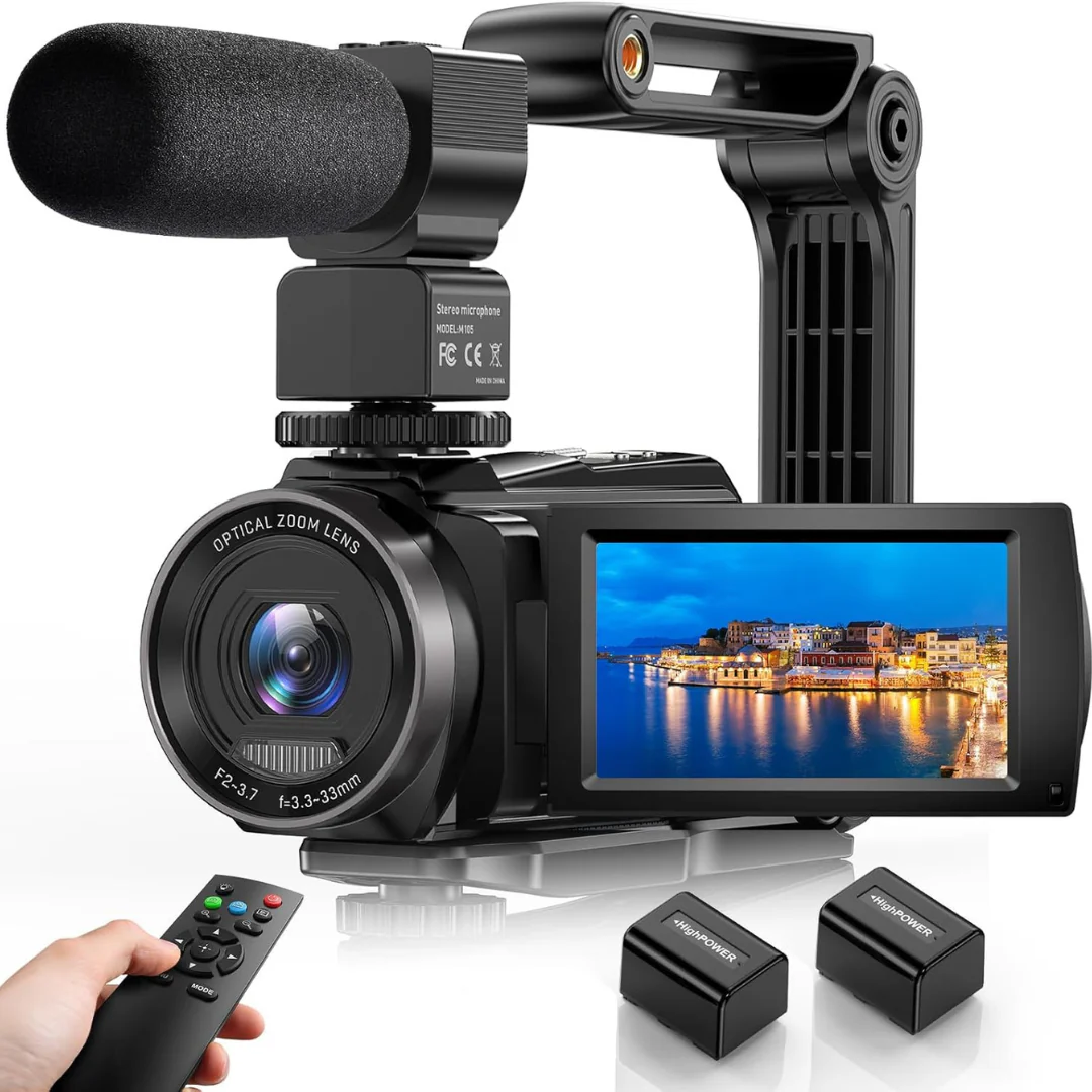 10X Optical Zoom 48MP UHD 5K Video Camera Camcorder