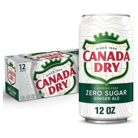 12 Cans Canada Dry Zero Sugar Ginger Ale