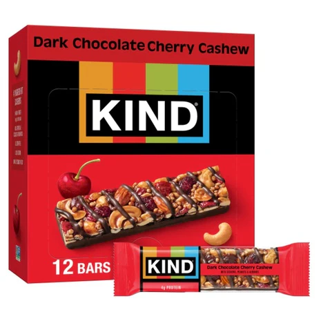 12 Dark Chocolate Cherry Cashew Bars