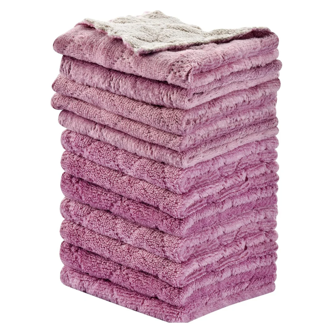12-Piece 10"x 6" Super Absorbent Microfiber Cleaning Cloths