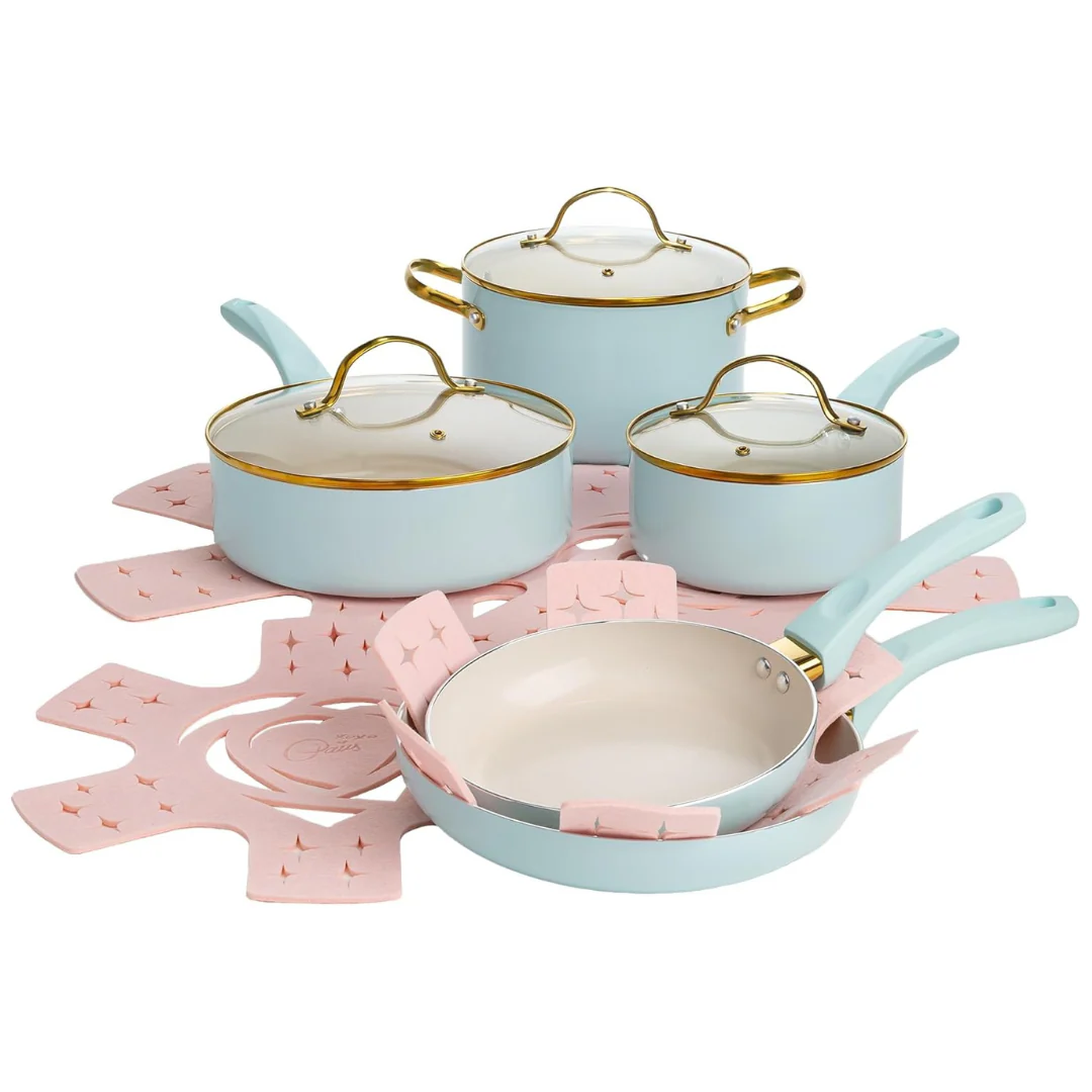 12-Piece Paris Hilton Epic Nonstick Pots And Pans Set