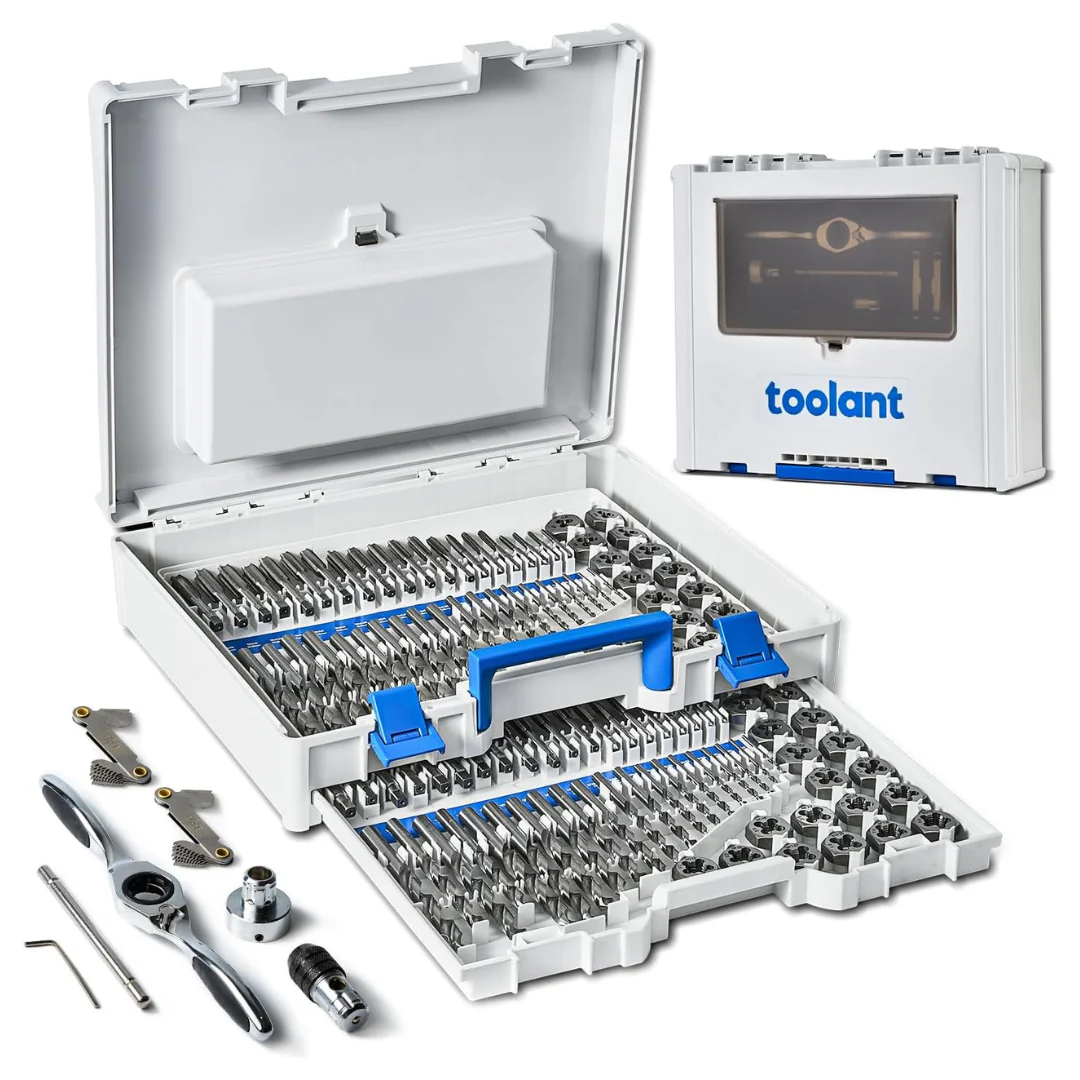 127-Piece Ratcheting SAE/Metric Tap & Die Set With Drill Bit