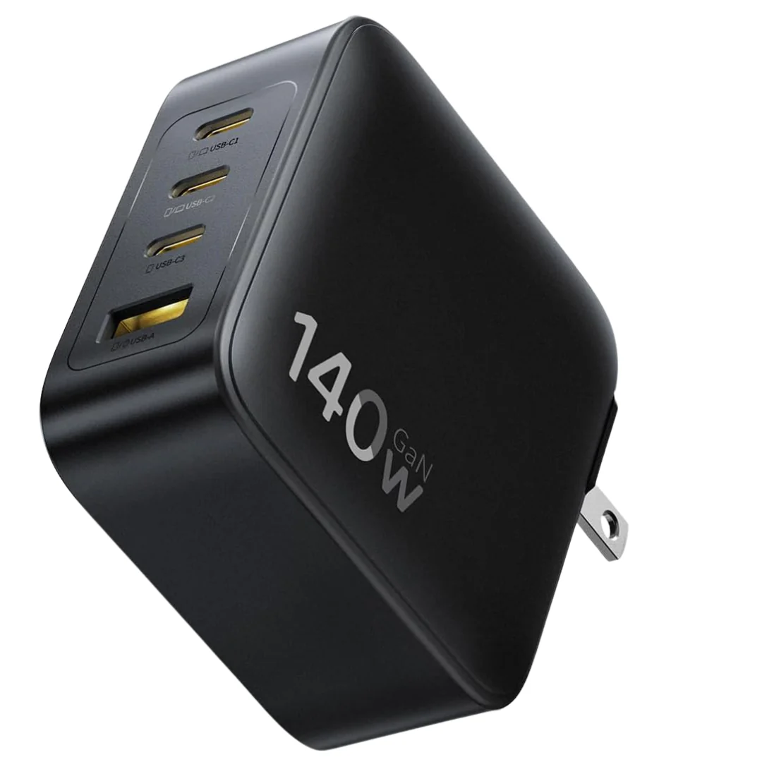 140W Baseus 4-Port PD3.1 GaN USB-C Foldable Wall Charger