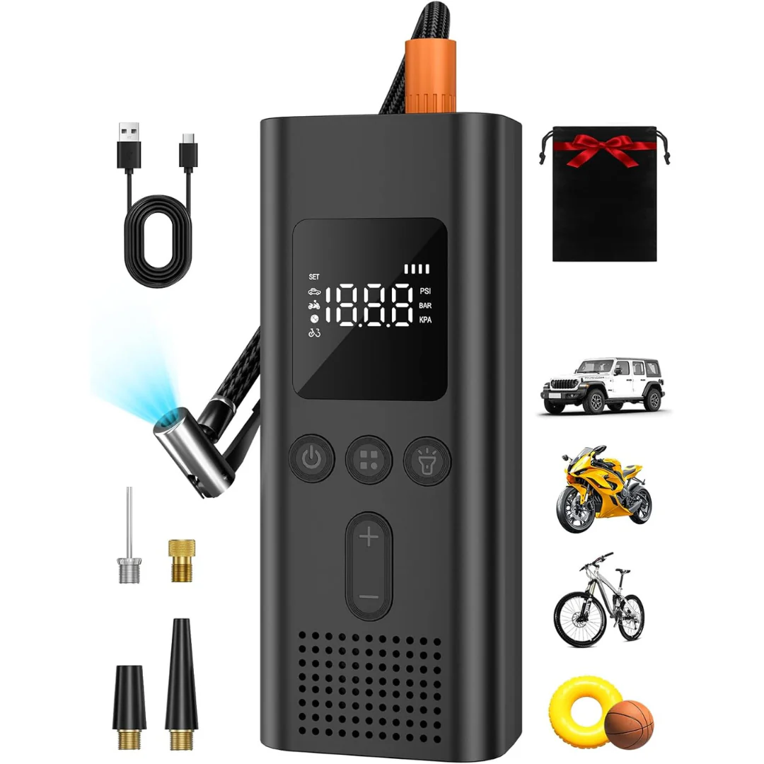 150 PSI Fast Tire Inflation Cordless Air Pump With LED Light