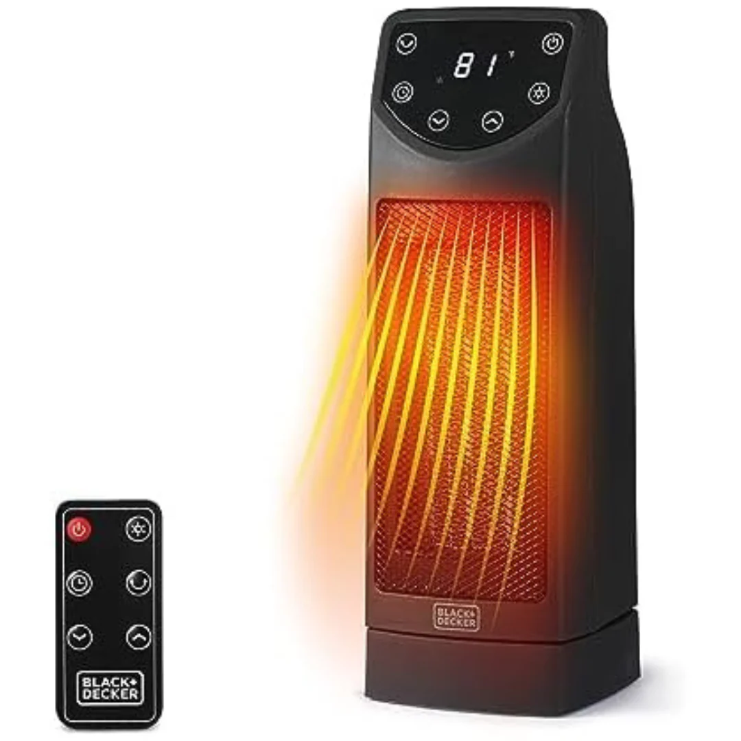 1500W Black+Decker Oscillating Ceramic Space Heater w/Remote