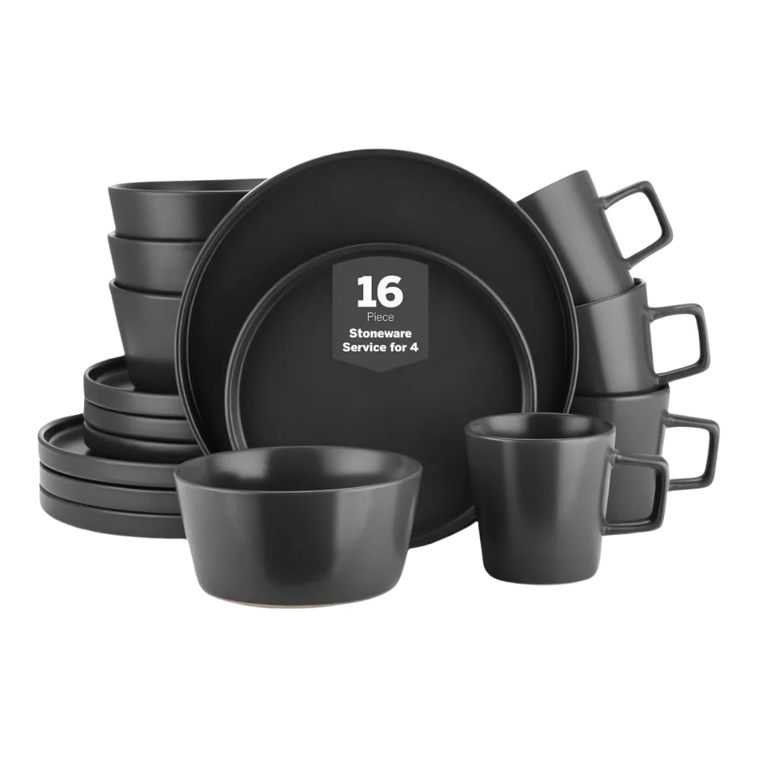 16-Piece Stone Lain Celina Modern Stoneware Dinnerware Set
