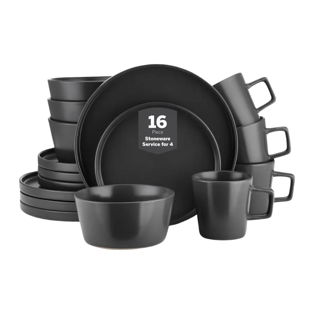 16-Piece Stone Lain Celina Modern Stoneware Dinnerware Set