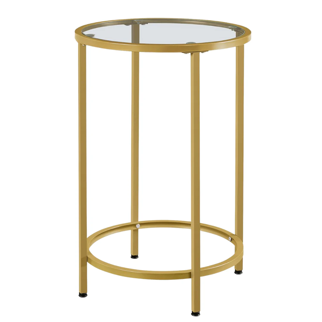 16"D x 16"W x 24"H Small Coffee Accent Glass End Table Nightstand