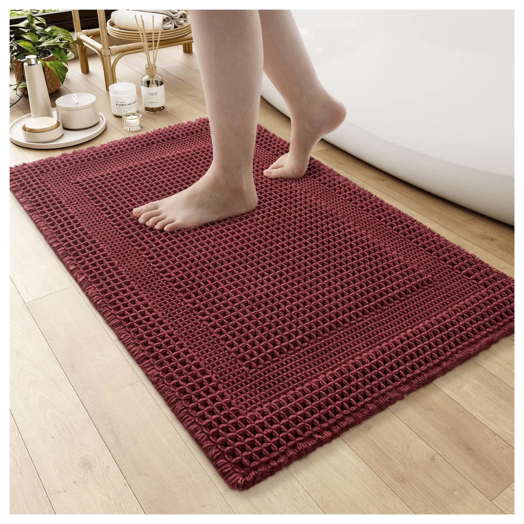17" x 24" Waffle Absorbent Non Slip Bath Mats