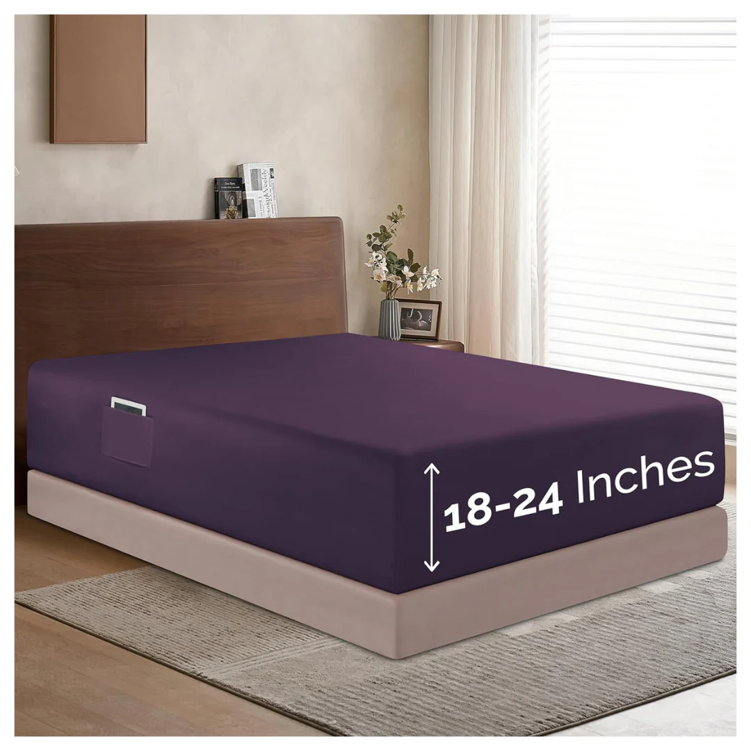 18-24" Deep Extra-Deep Pocket Single Fitted Sheet