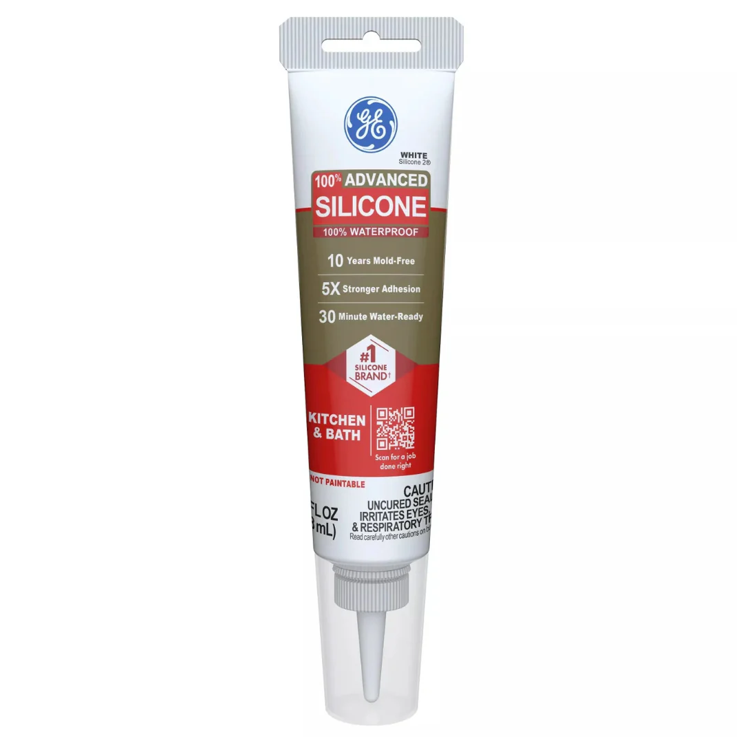2.8-Oz GE Advanced Silicone Waterproof Caulk (White)