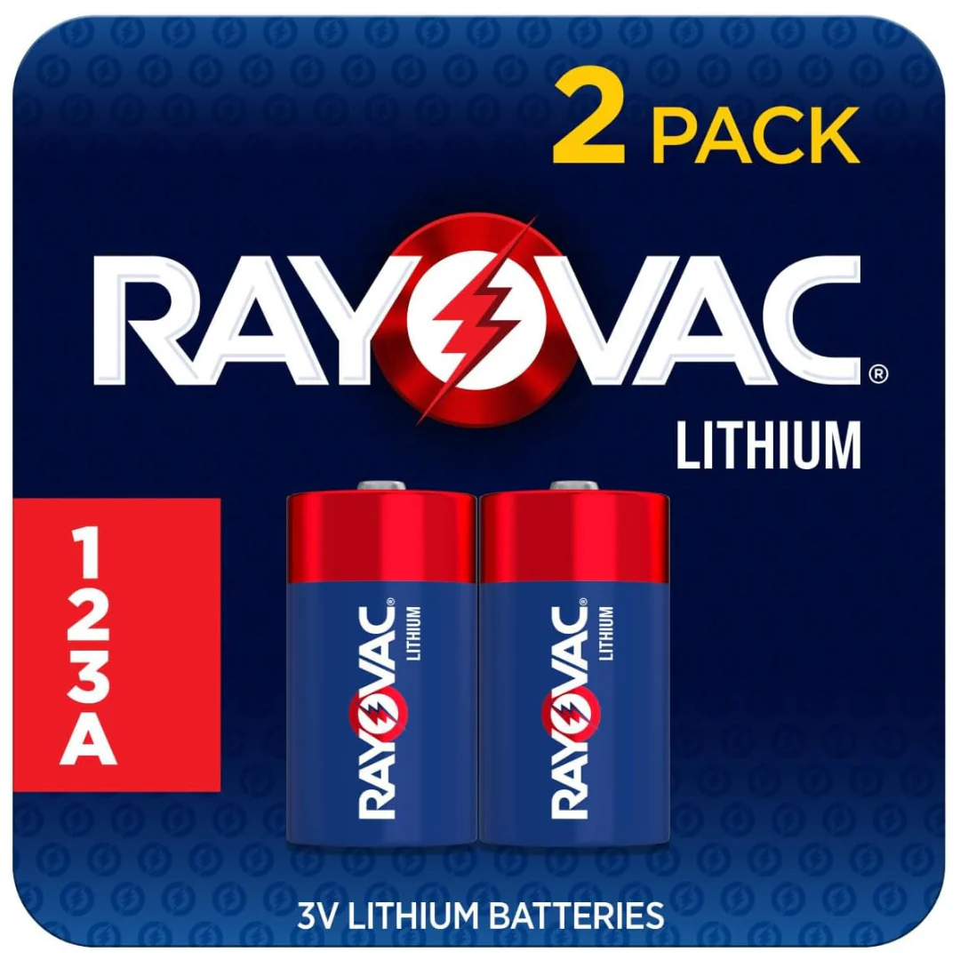 2-Count Rayovac 123A Lithium 3V Batteries