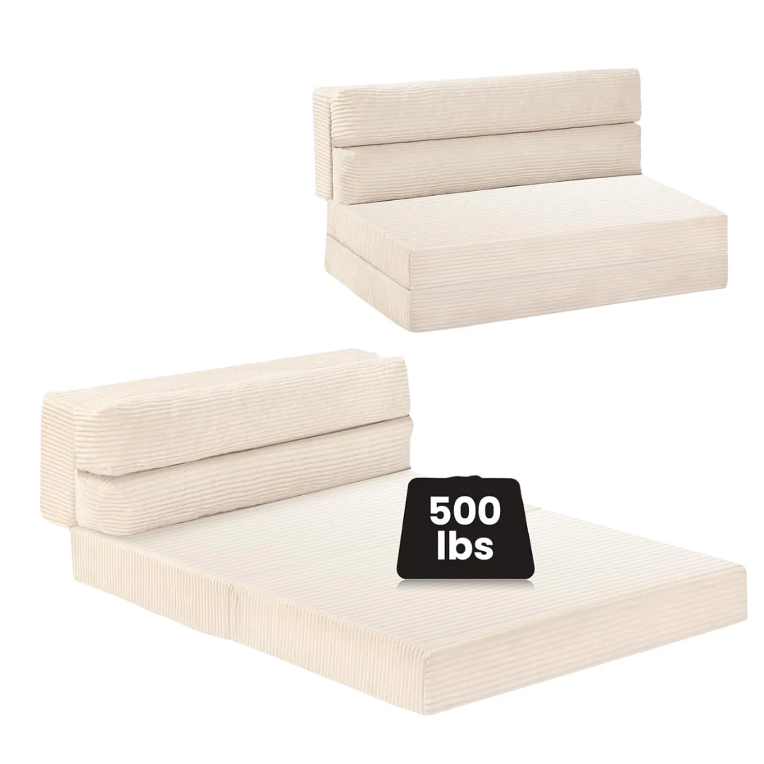 2 in 1 Full Size Pull Out Loveseat Folding Convertible Sofa Bed