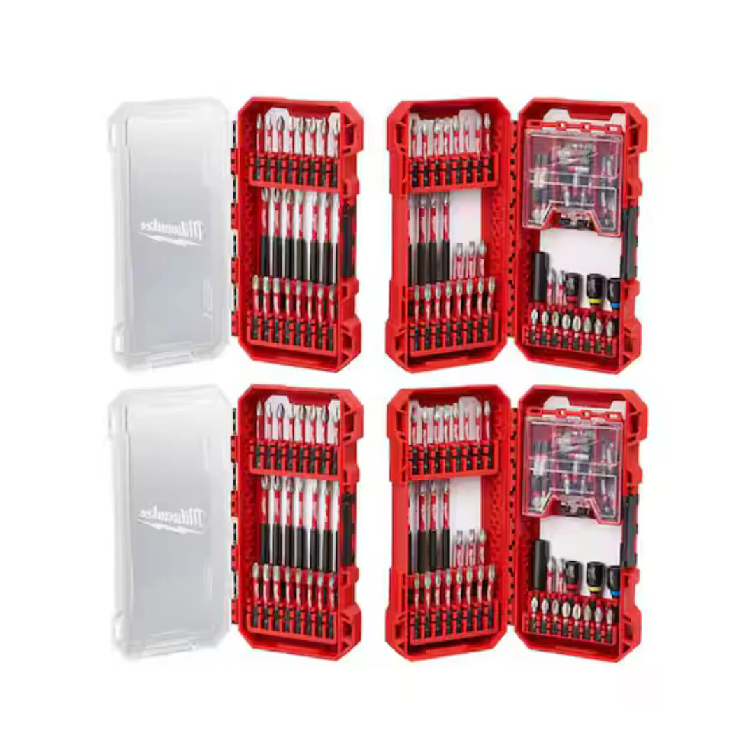 2-Pack 100-Piece Shockwave Alloy Steel Screw Driver Bit Set