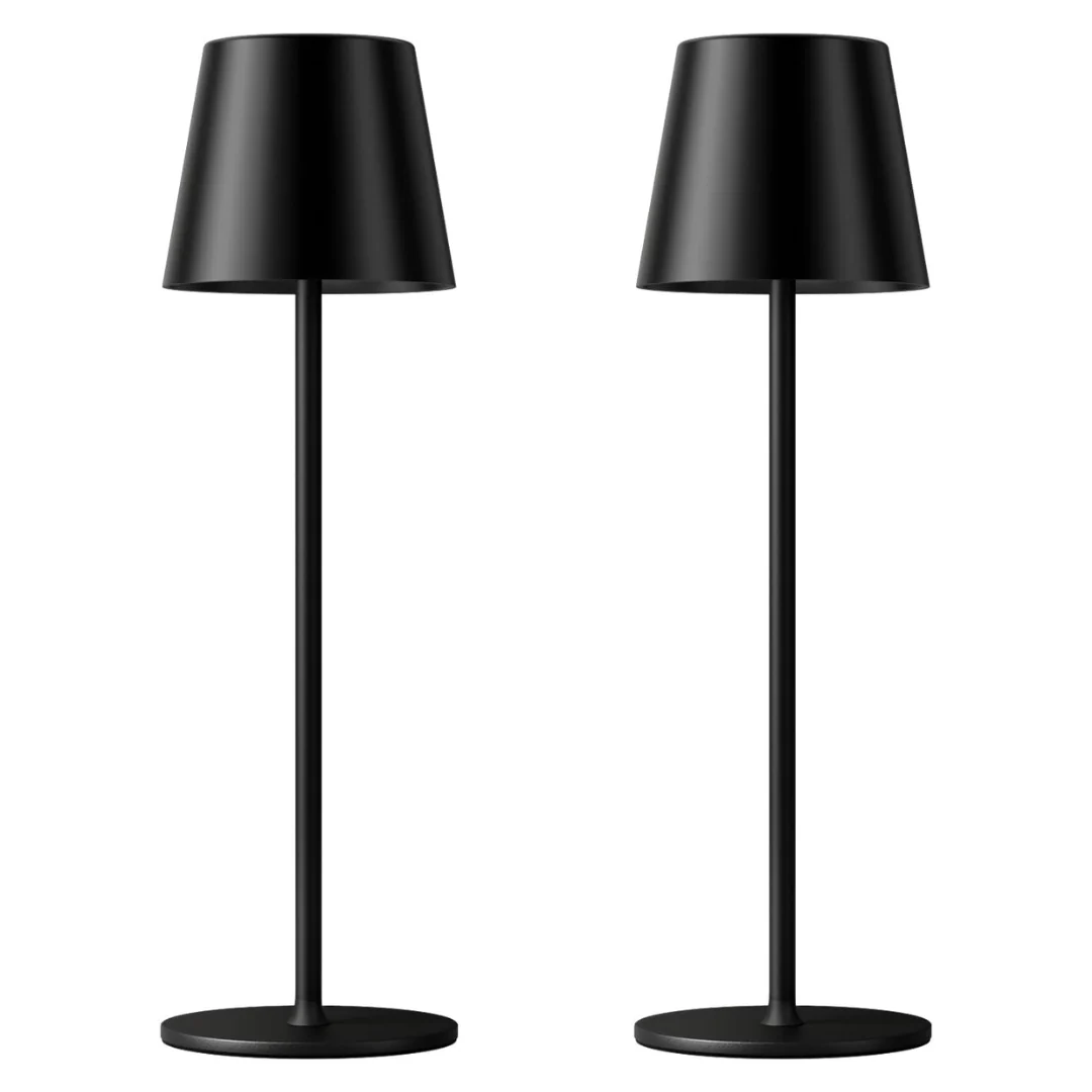 2-Pack 14" Touch Cordless LED Table Lamp W/ 3 Color Mode