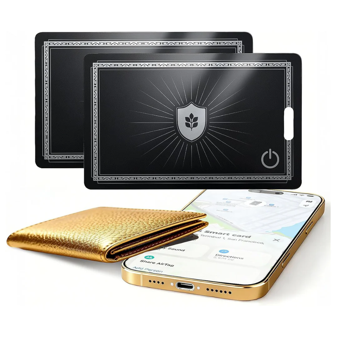 2-Pack [2026 New] Bluetooth Slim Rechargeable Wallet Tracker Card For IOS