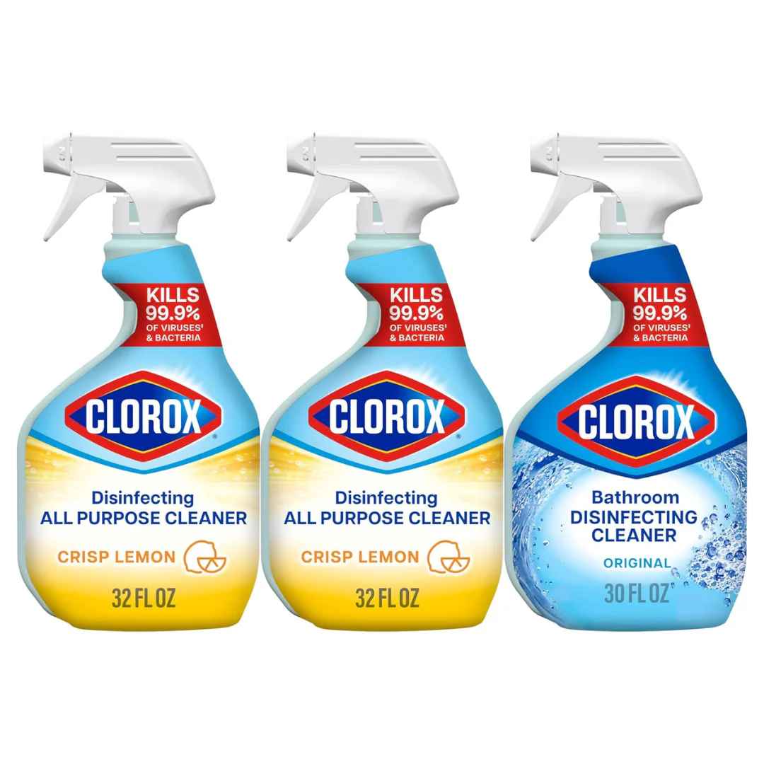 2-Pack 32oz Clorox All Purpose Cleaner + 30oz Clorox Disinfecting Cleaner