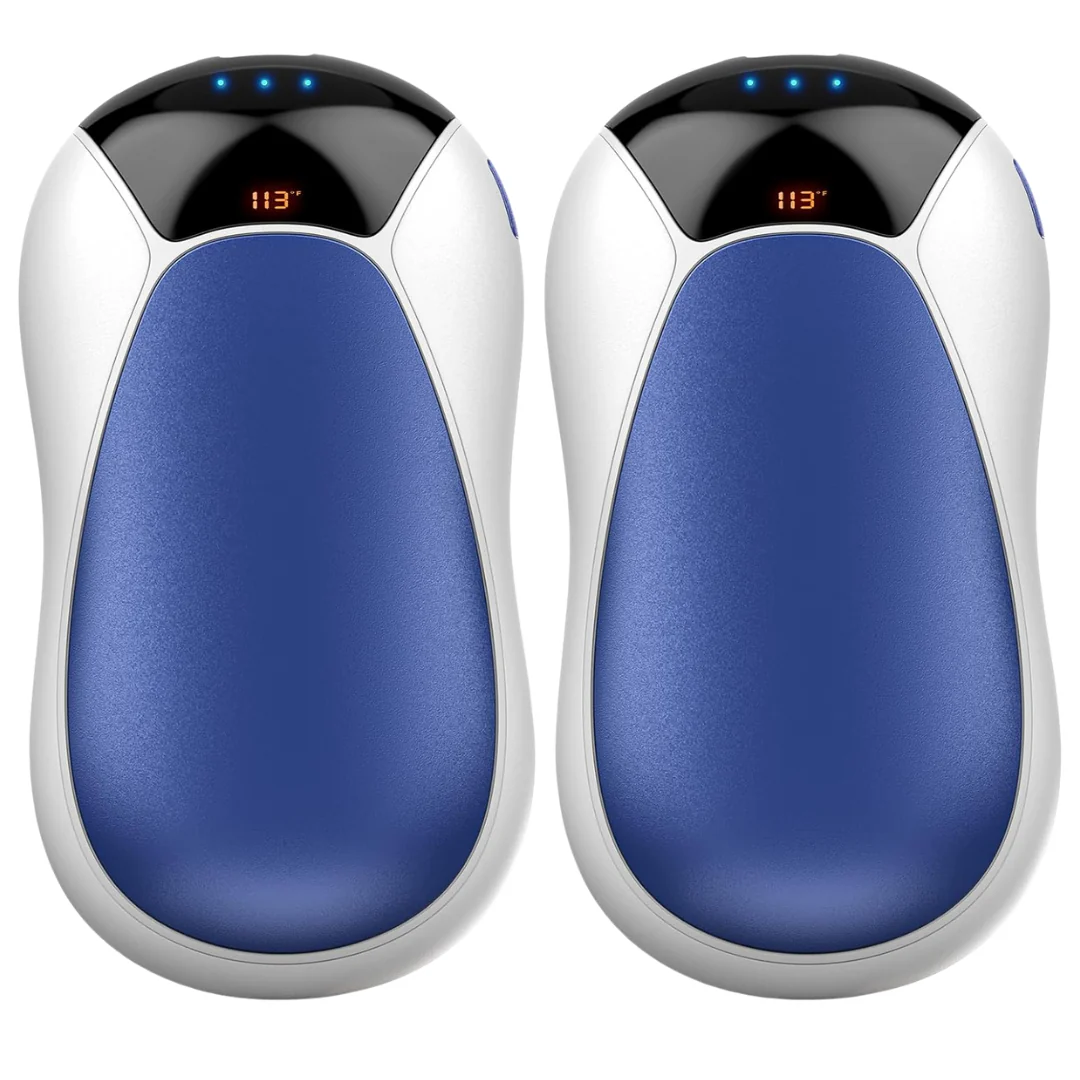 2-Pack 8000mAh JIJ Rechargeable Hand Warmers (2 Colors)
