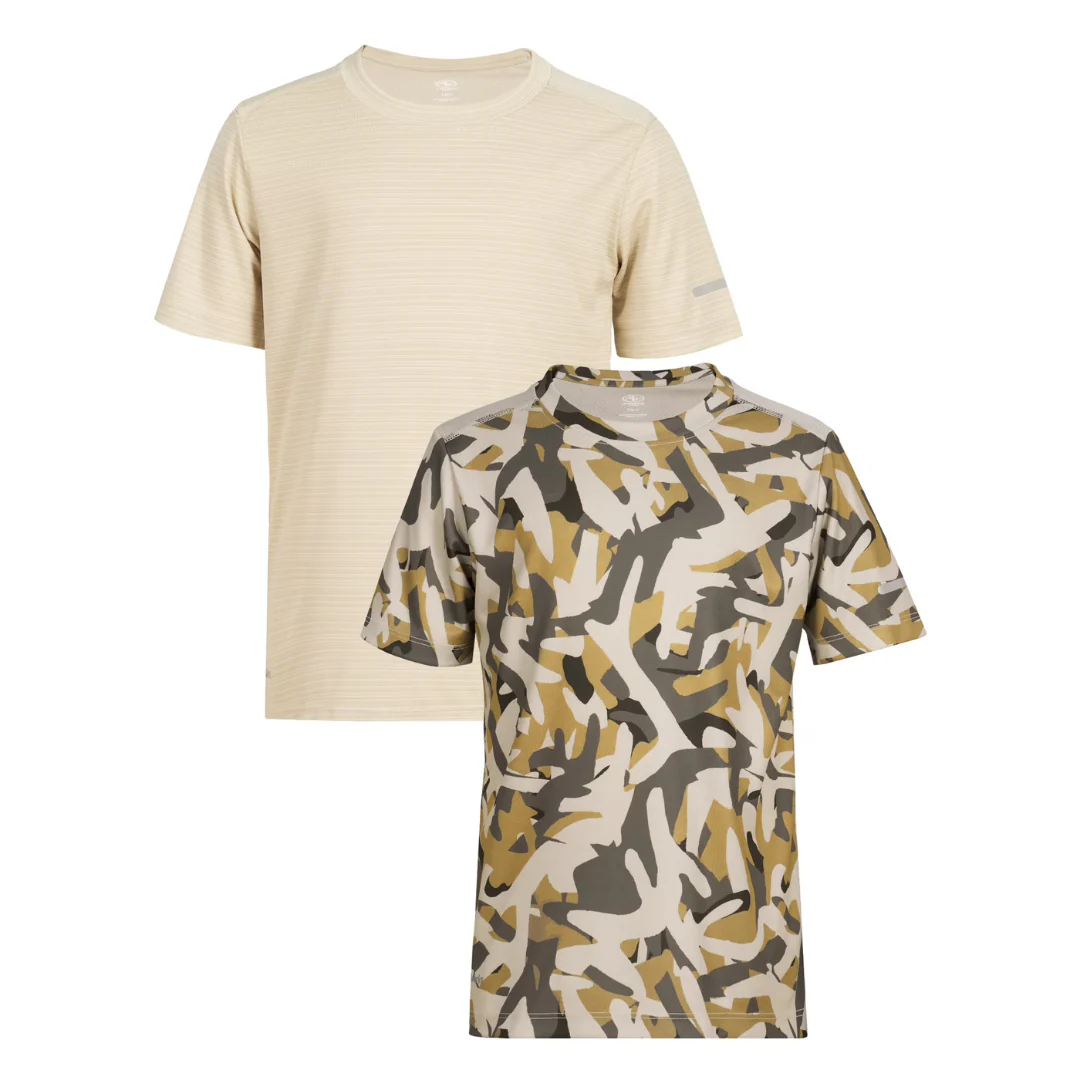 2-Pack Athletic Works Boys Active Short Sleeve T-shirts