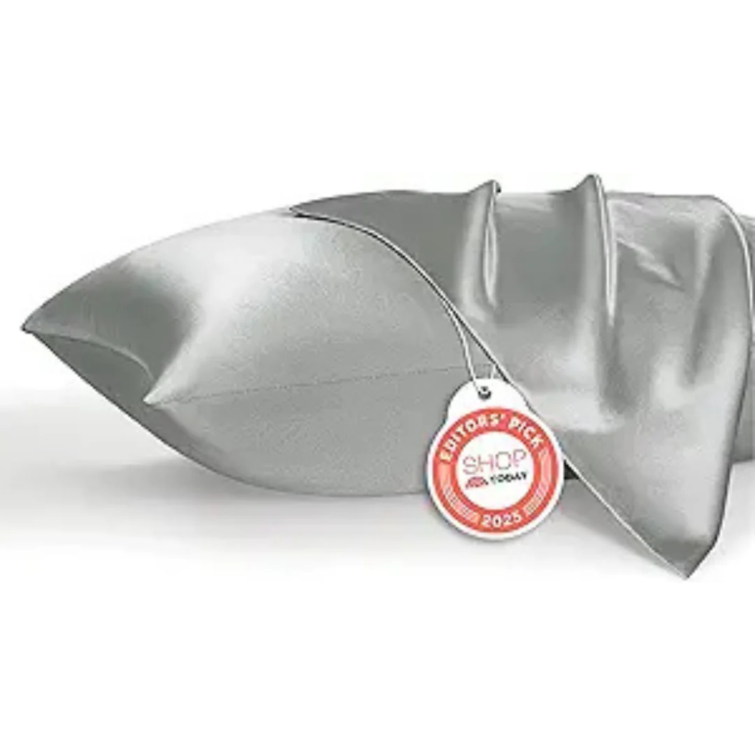 2-Pack Bedsure 20" x 30" Queen SizeSilk Satin Queen Pillowcase