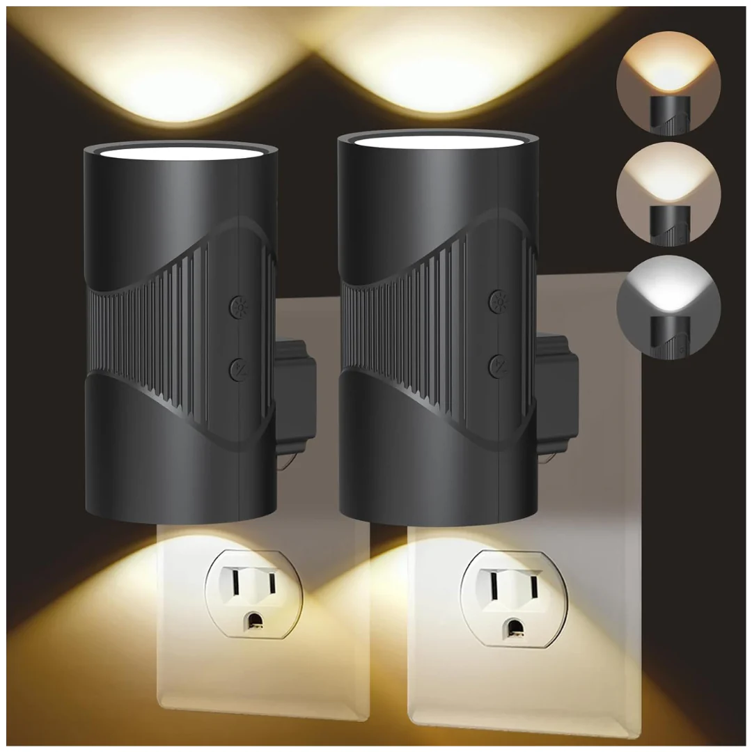 2-Pack Dusk To Dawn Sensor Dimmable Night Lights