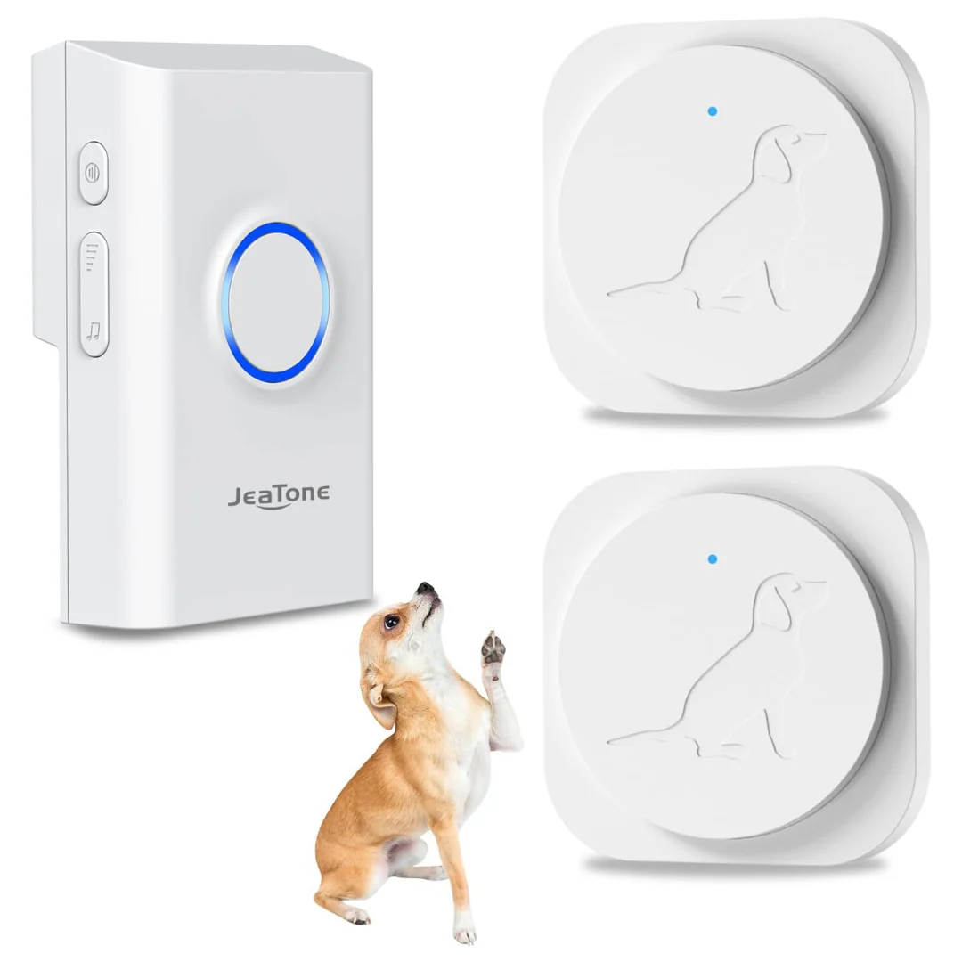 2-Pack JeaTone Smart Wireless Dog Door Bell