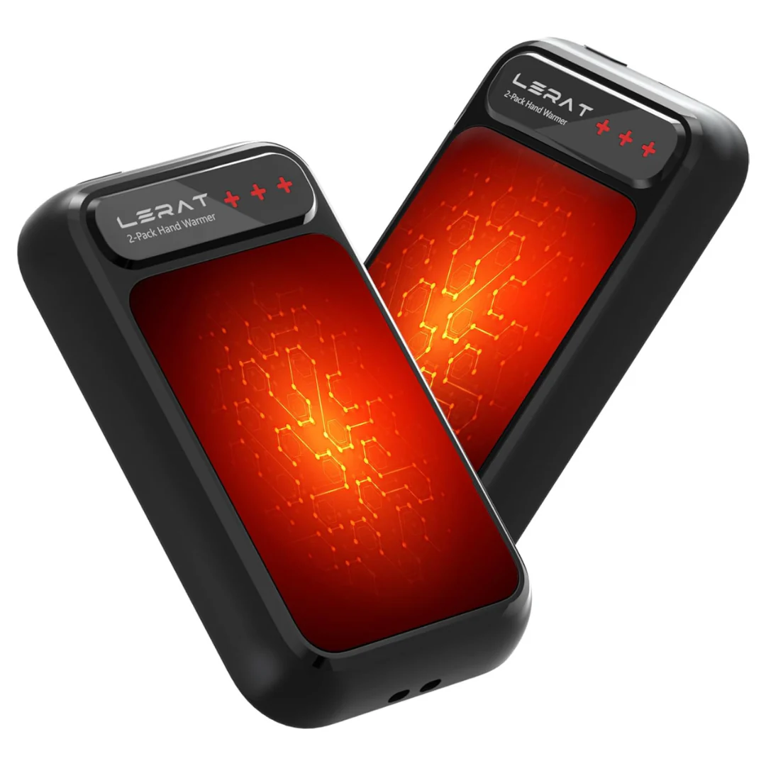 2-Pack Lerat 2-In-1 Rechargeable Electric Hand Warmers