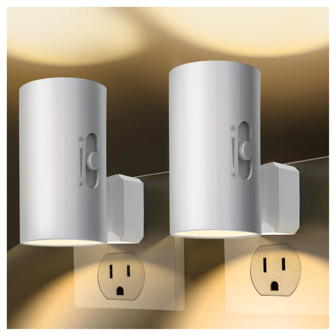 2-Pack Sensor Dusk To Dawn Led Night Lights Plug Into Wall