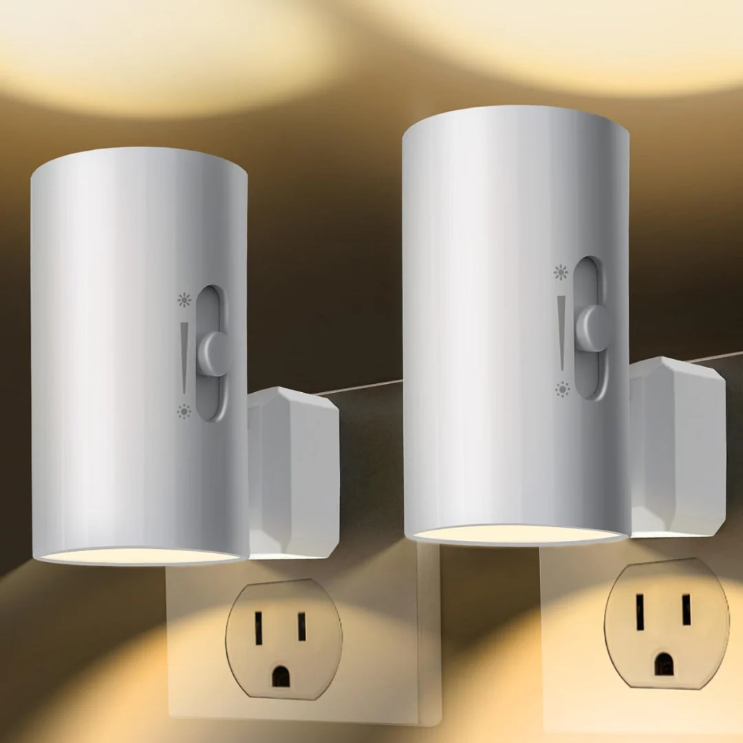 2-Pack Sensor Dusk to Dawn Led Night Lights Plug into Wall