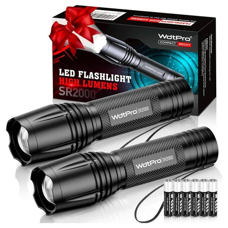 2 SR2000 Pro High-Lumen LED Flashlights