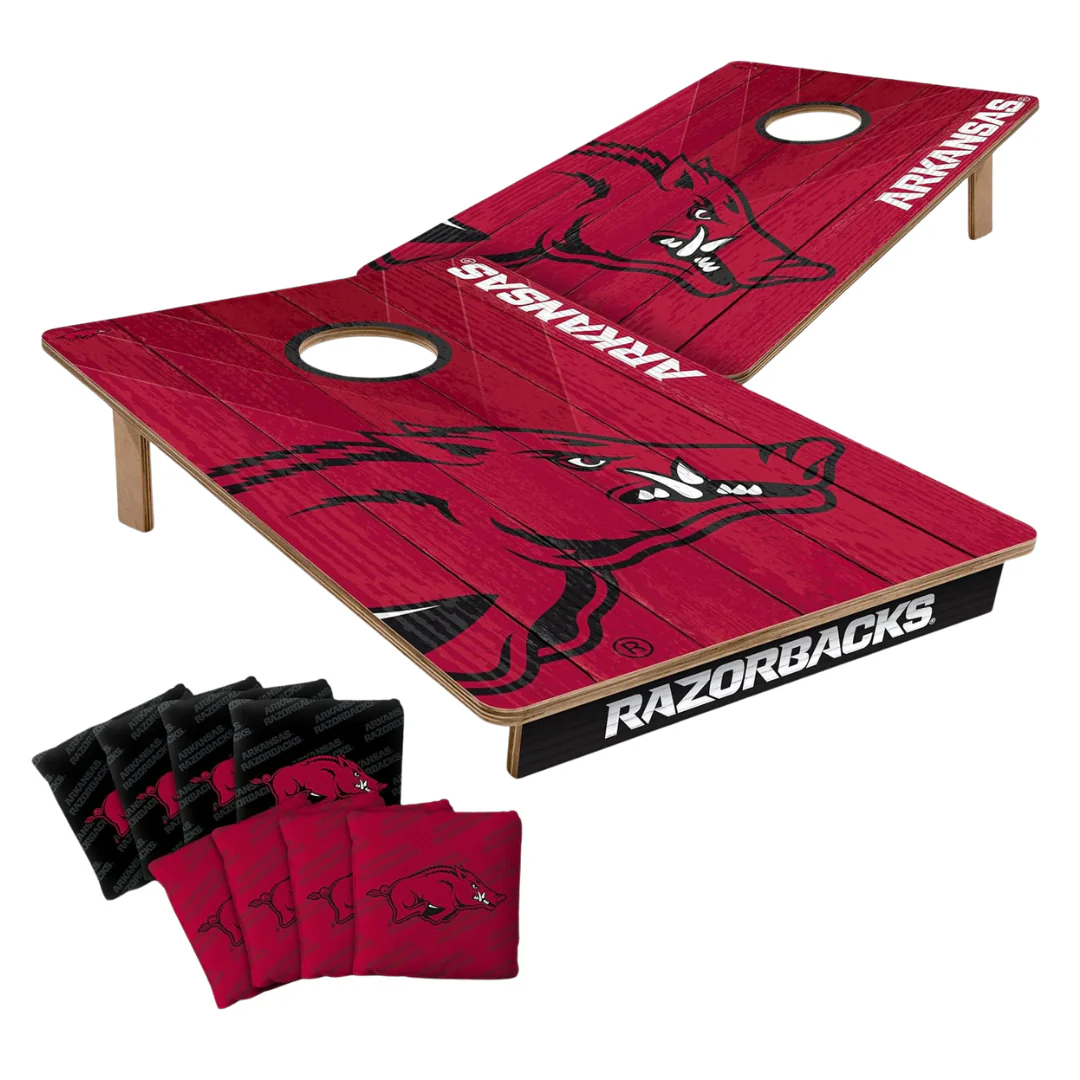 2' x 3' NCAA Arkansas Razorbacks Wood Cornhole Game With Logo Bags