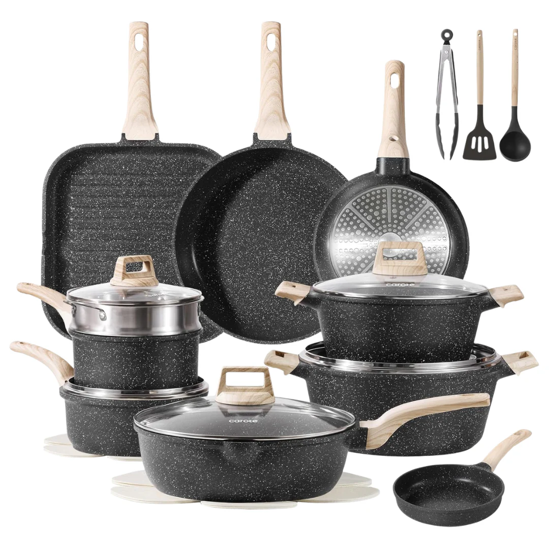 22-Piece Carote Nonstick Cookware Sets