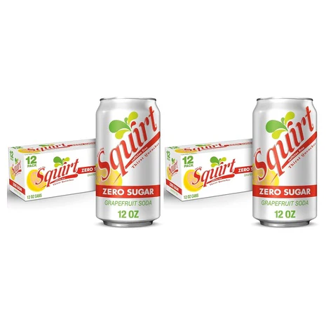 24 Cans Squirt Zero Sugar Grapefruit Soda