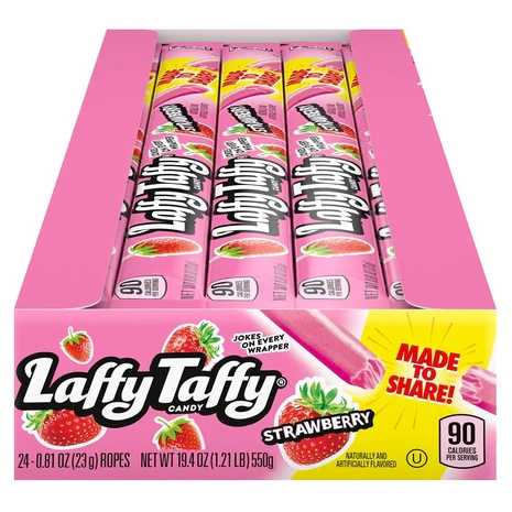 24 Laffy Taffy Strawberry Ropes
