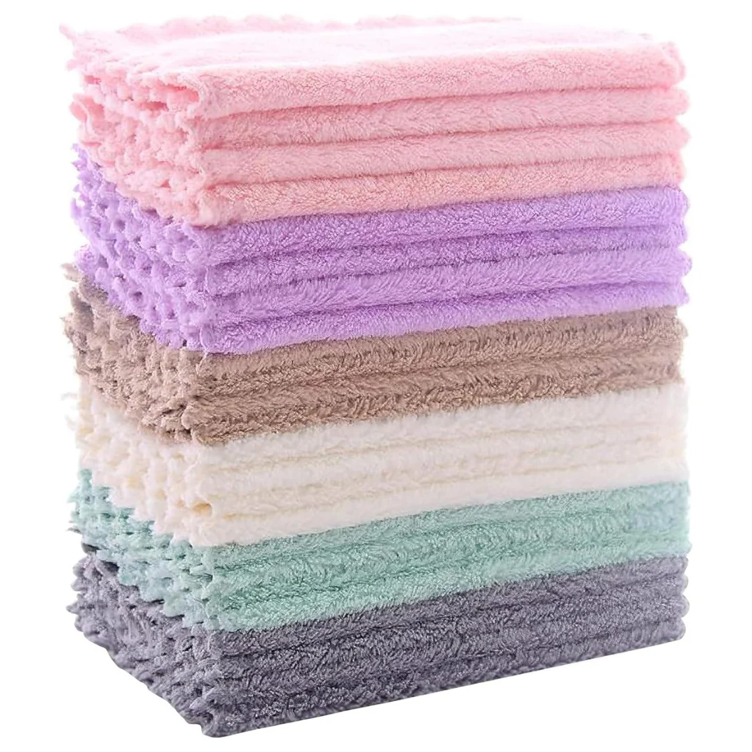 24-Pack 7" x 9" Super Absorbent Reusable Cleaning Cloths