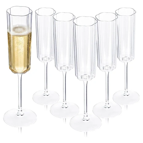 24 Plastic Champagne Flutes