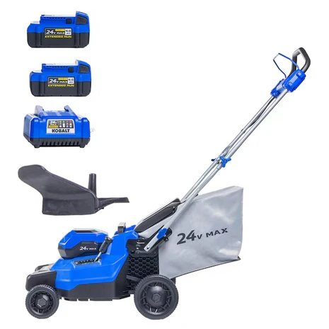 24-Volt 16-Inch Kobalt Push Battery Lawn Mower with Two 4Ah Batteries