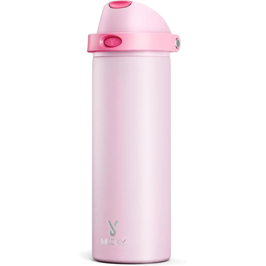 24oz Insulated Water Bottle w/ Straw & Spout Lid (Various)