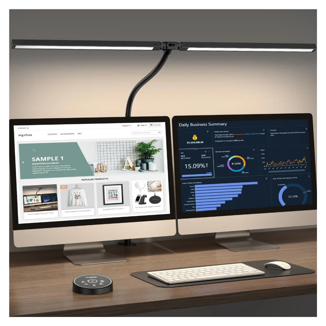 24W Adjustable LED Desk Smart Lamp With Clamp