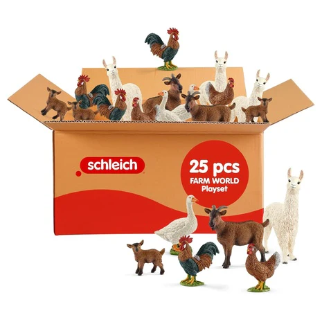 25-Piece Schleich Farm Animal Playset