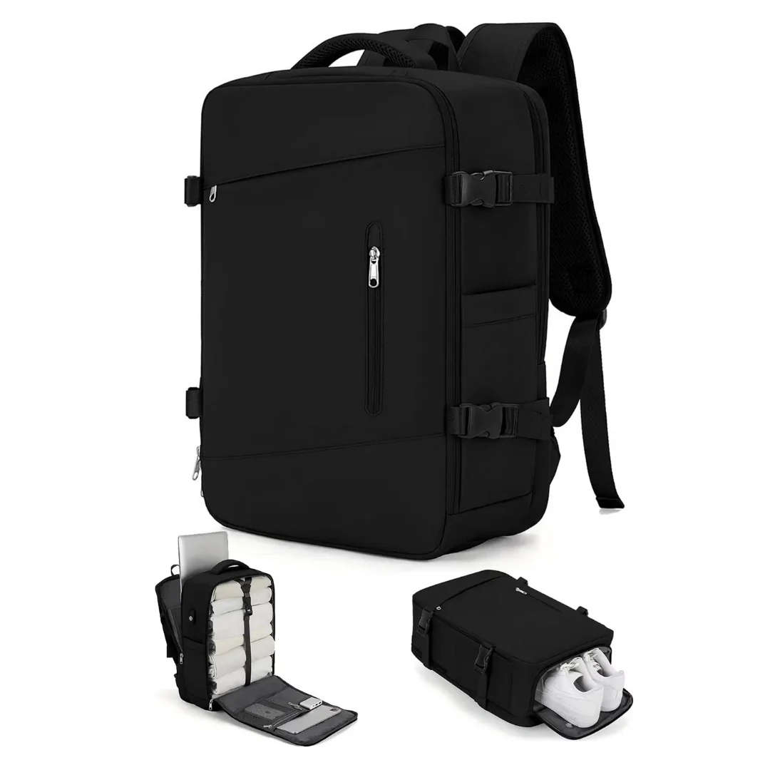 25L Large Carry-On Travel 16" Laptop Backpack W/ USB Charging Port (2 Colors)