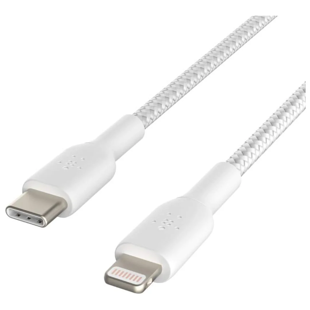 3.3ft/1M Belkin BoostCharge Nylon Braided USB C To Lightning Cable