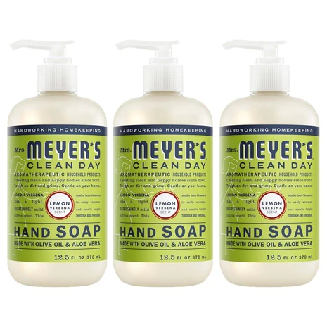 3 Bottles Mrs. Meyer's Clean Day Hand Soap